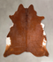 Solid Brown X-Large Brazilian Cowhide Rug 6'11
