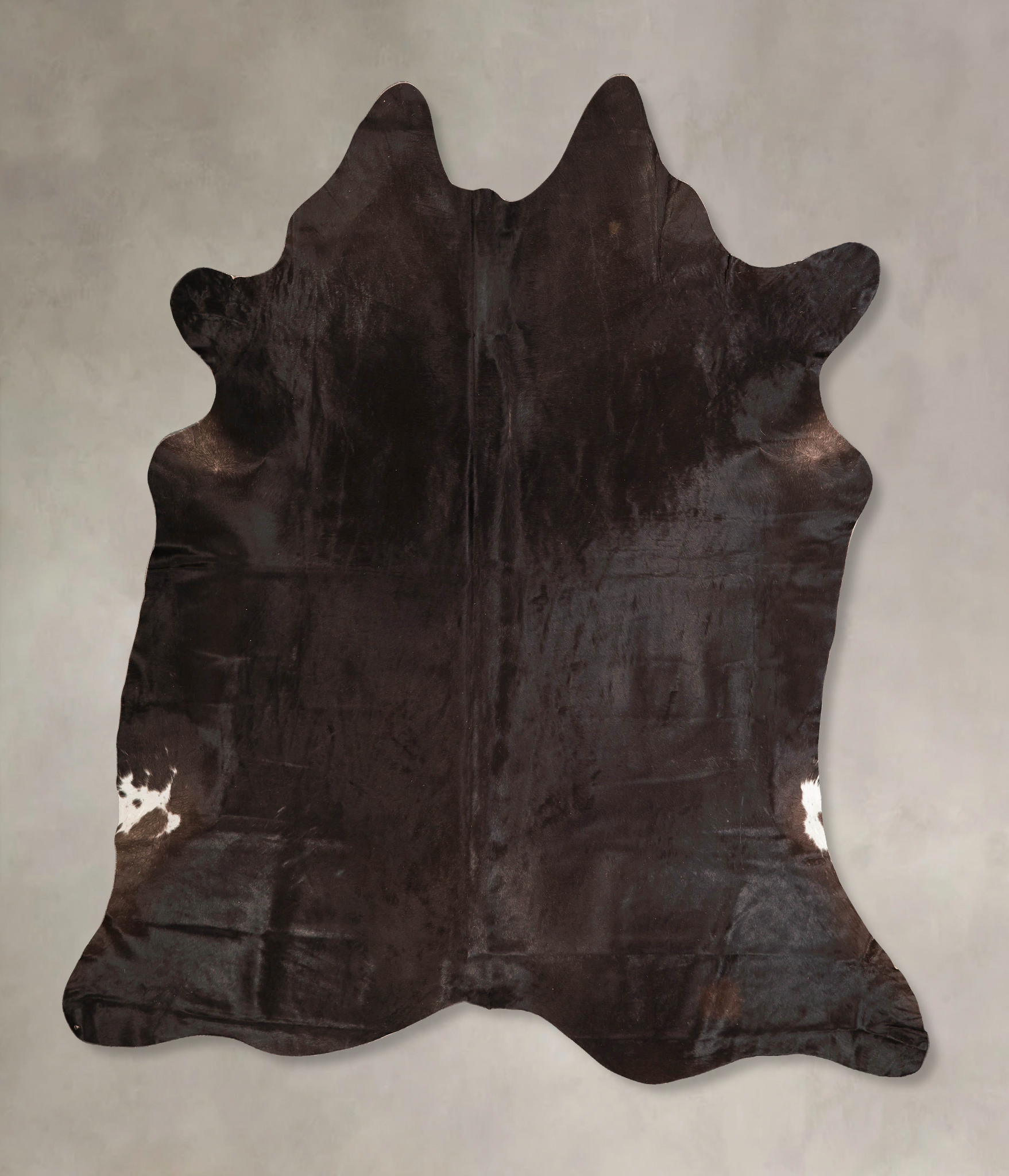 Solid Black Cowhide Rug #A45697