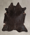 Solid Black XX-Large Brazilian Cowhide Rug 7'9