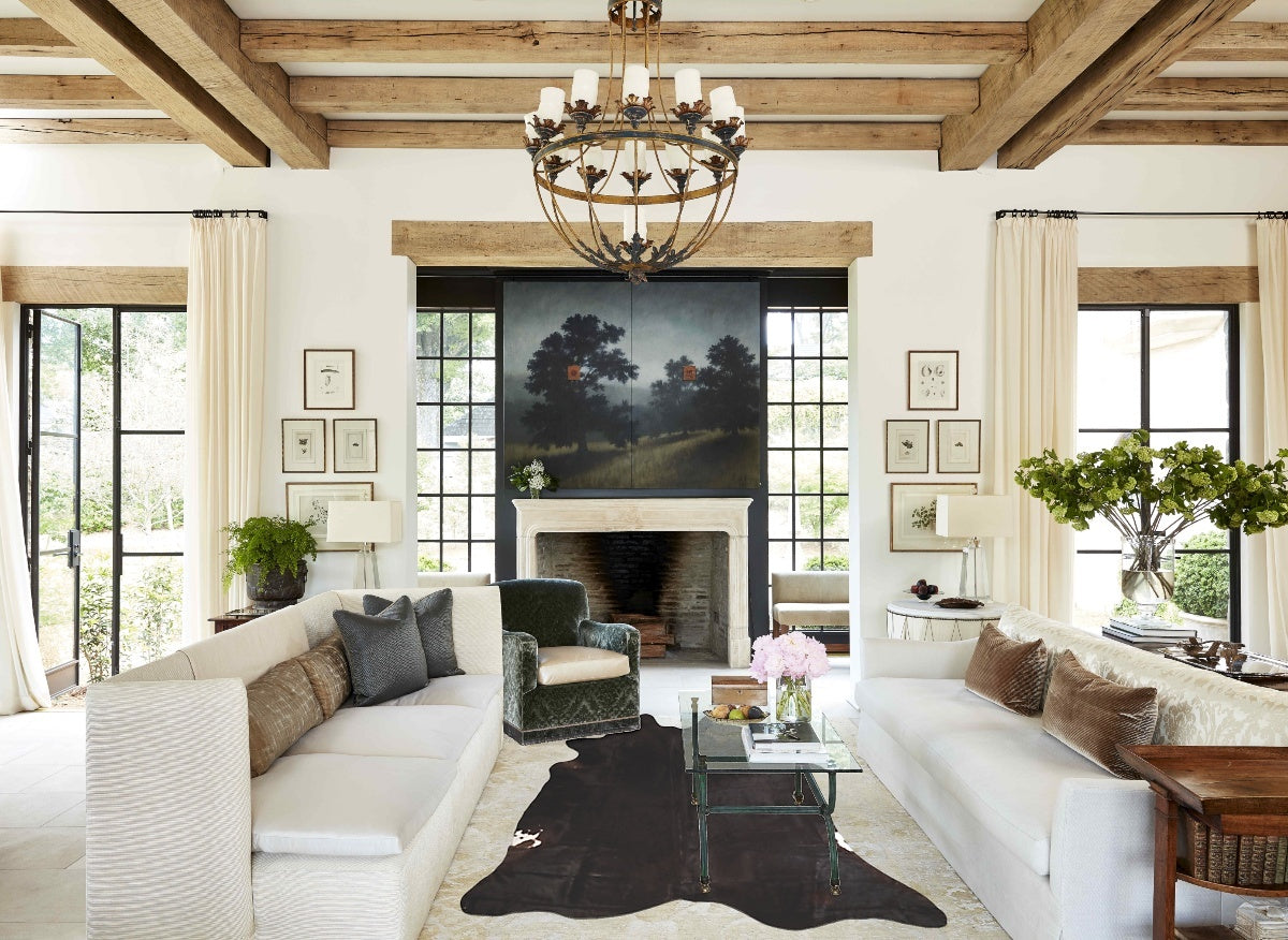Solid Black Cowhide Rug #A45697