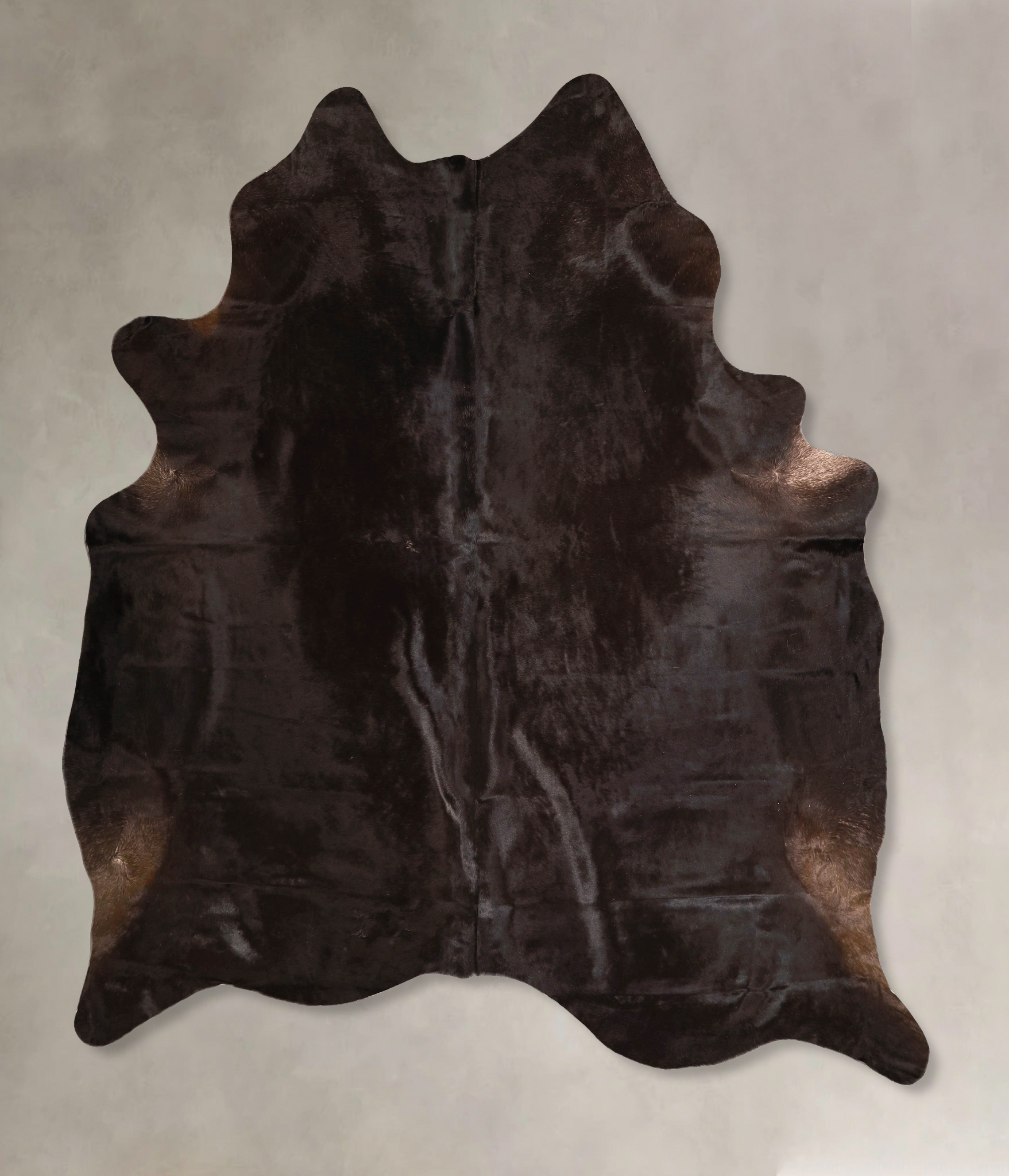 Solid Black Cowhide Rug #A45698