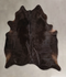 Solid Black XX-Large Brazilian Cowhide Rug 7'11