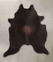 Solid Black XX-Large Brazilian Cowhide Rug 7'3