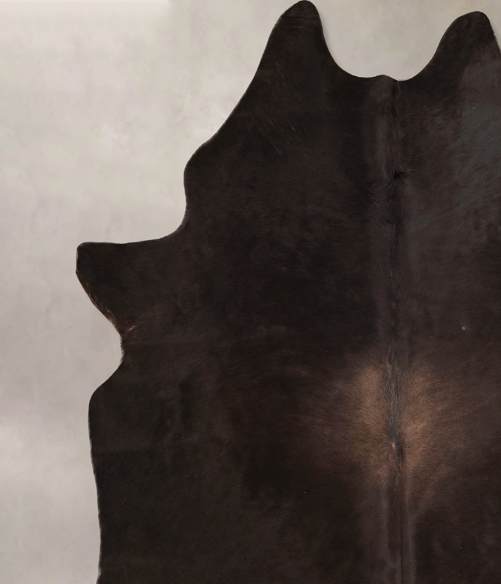 Solid Black Cowhide Rug #A45701