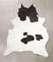 Black and White XX-Large Brazilian Cowhide Rug 8'0