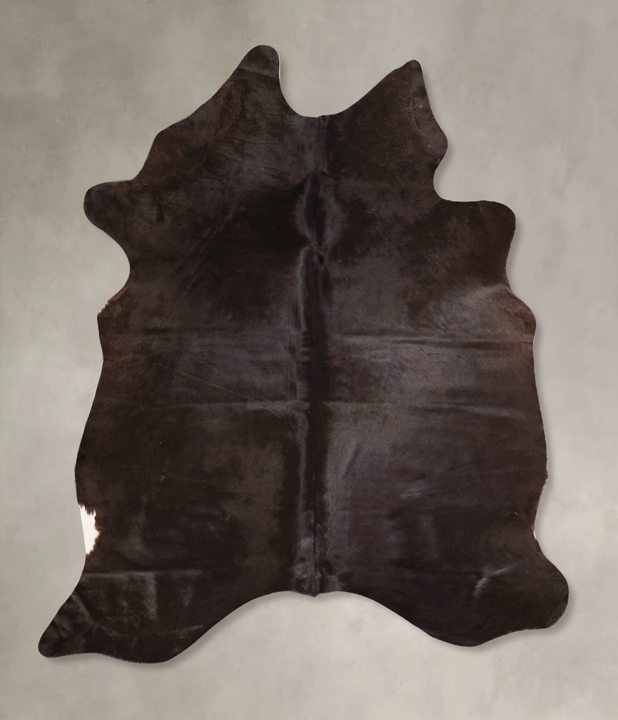 Solid Black X-Large Brazilian Cowhide Rug 7'4"H x 6'1"W #A45715 by Hudson Hides