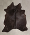 Solid Black X-Large Brazilian Cowhide Rug 7'4