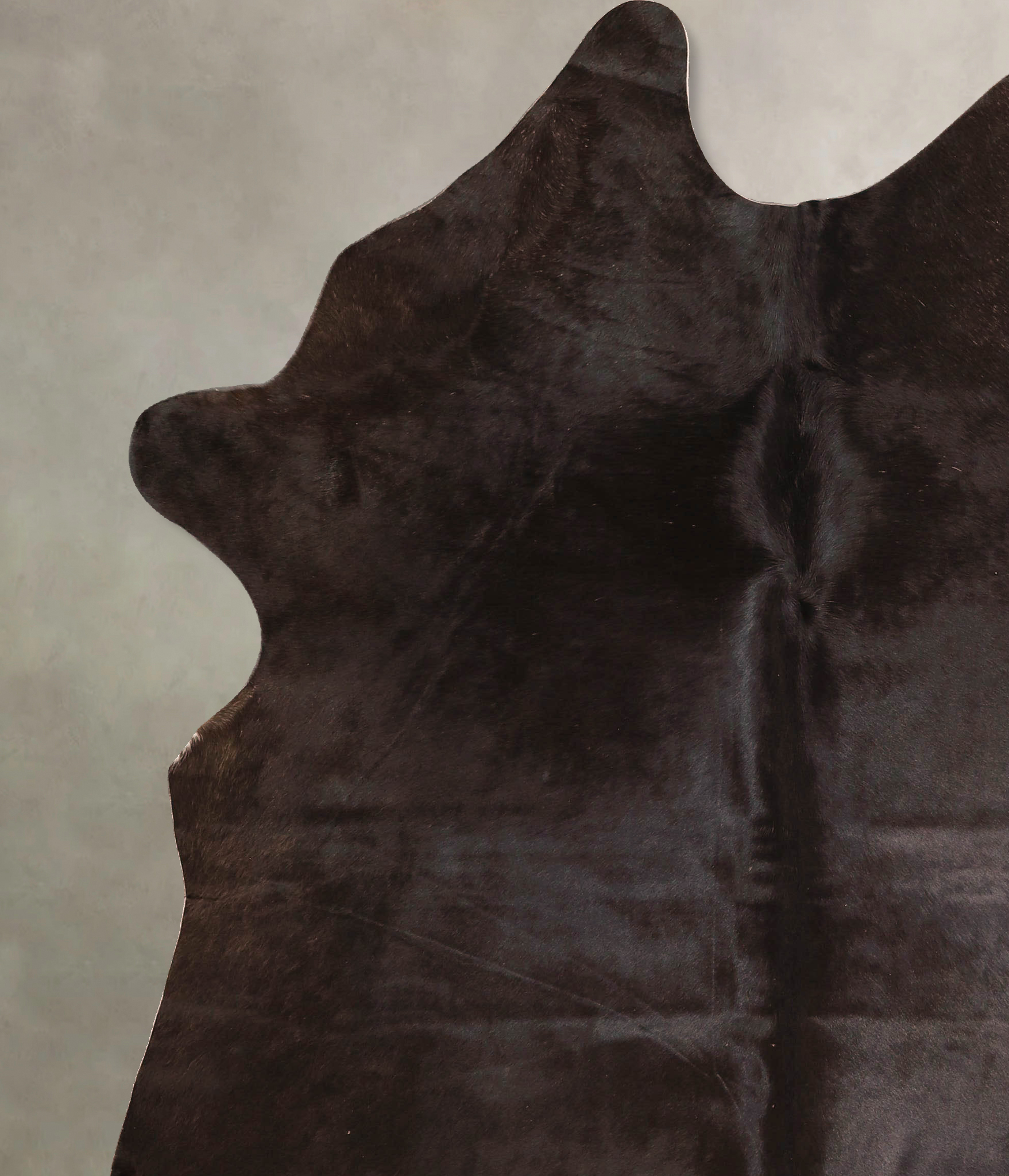 Solid Black Cowhide Rug #A45715
