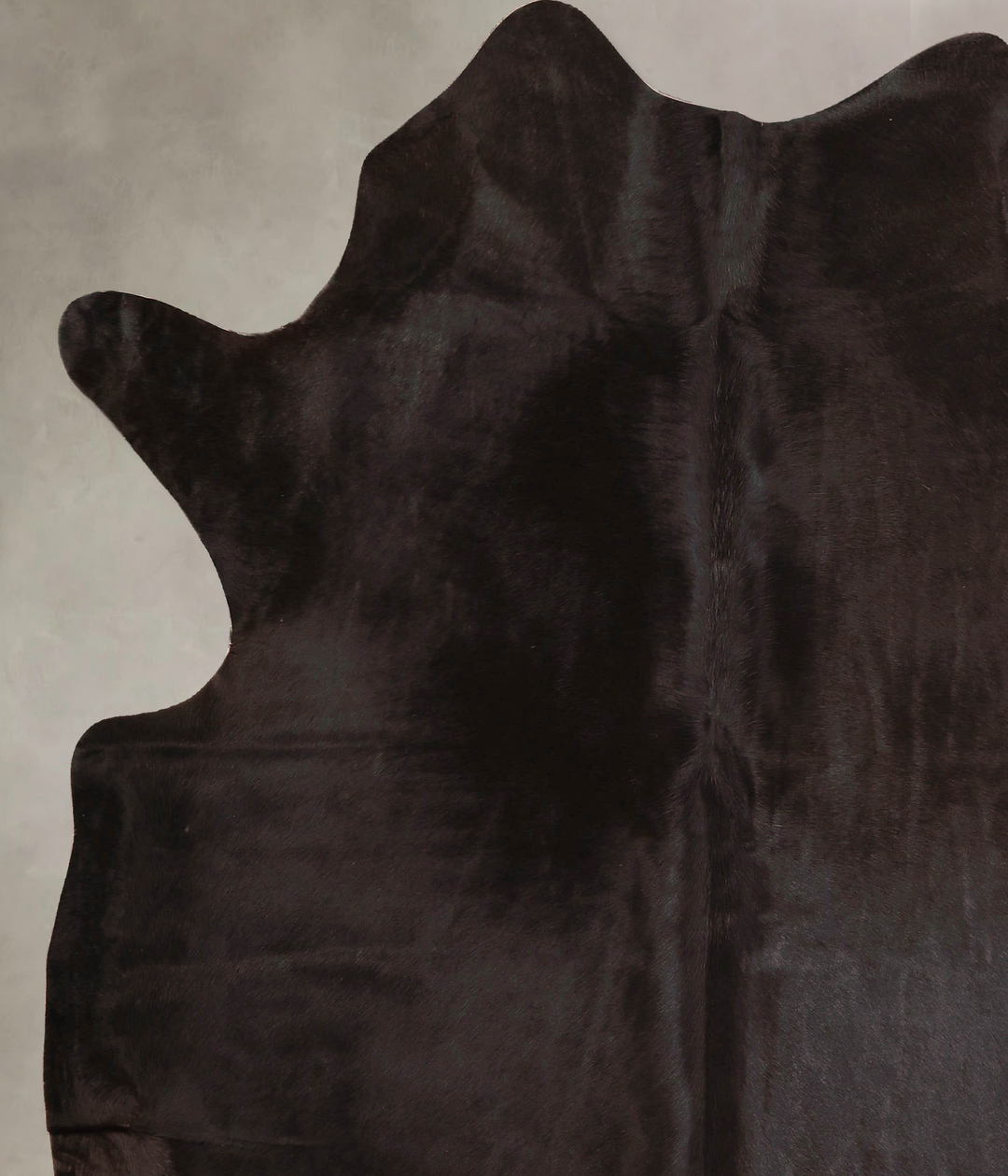 Solid Black X-Large Brazilian Cowhide Rug 6'11"H x 6'2"W #A45716 by Hu