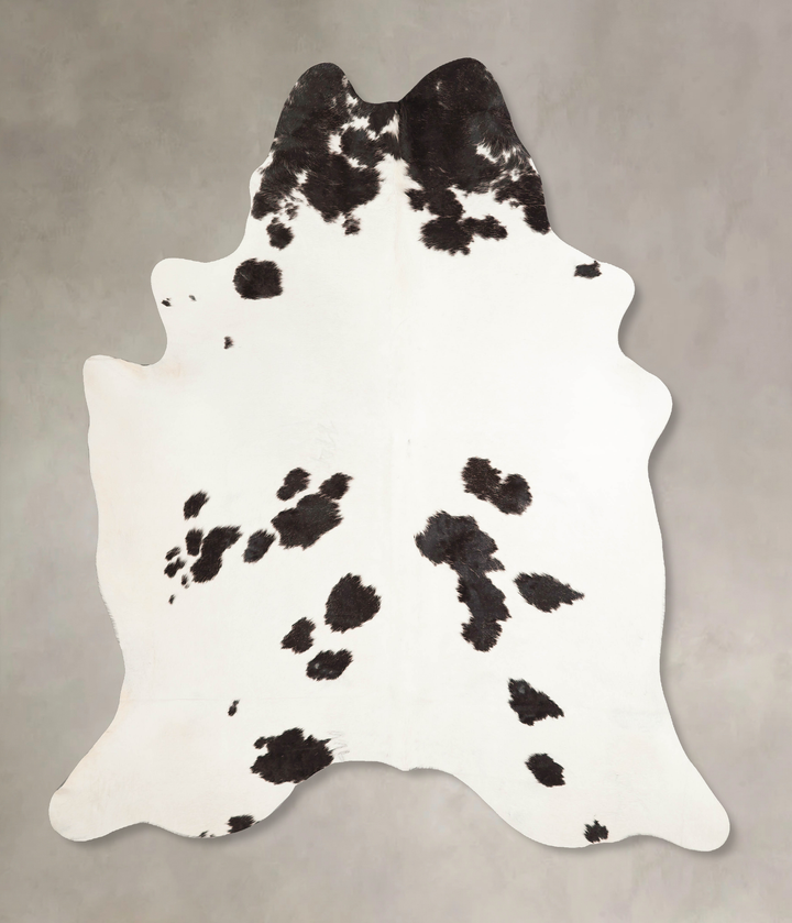 Black and White X-Large Brazilian Cowhide Rug 7'6"H x 6'7"W #A45720 by Hudson Hides