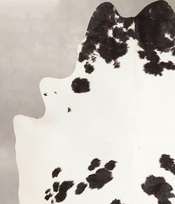 Black and White X-Large Brazilian Cowhide Rug 7'6"H x 6'7"W #A45720 by Hudson Hides