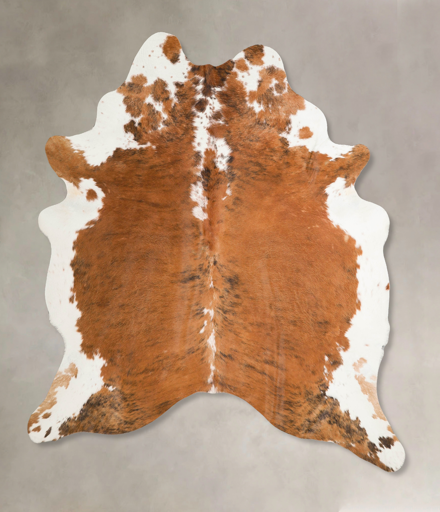 Tricolor X-Large Brazilian Cowhide Rug 7'8"H x 6'6"W #A45728 by Hudson Hides
