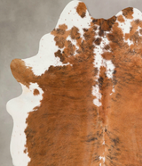 Tricolor X-Large Brazilian Cowhide Rug 7'8"H x 6'6"W #A45728 by Hudson Hides