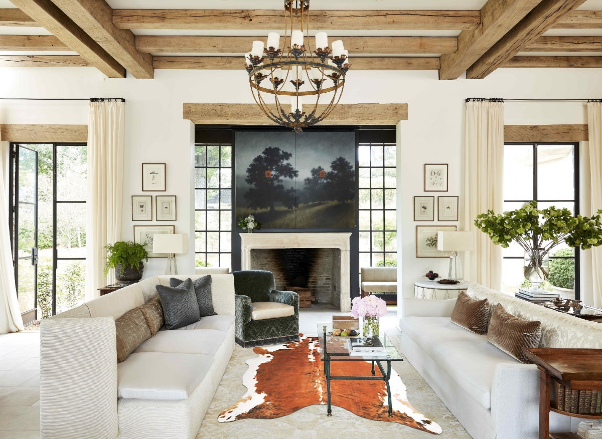 Tricolor X-Large Brazilian Cowhide Rug 7'8"H x 6'6"W #A45728 by Hudson Hides
