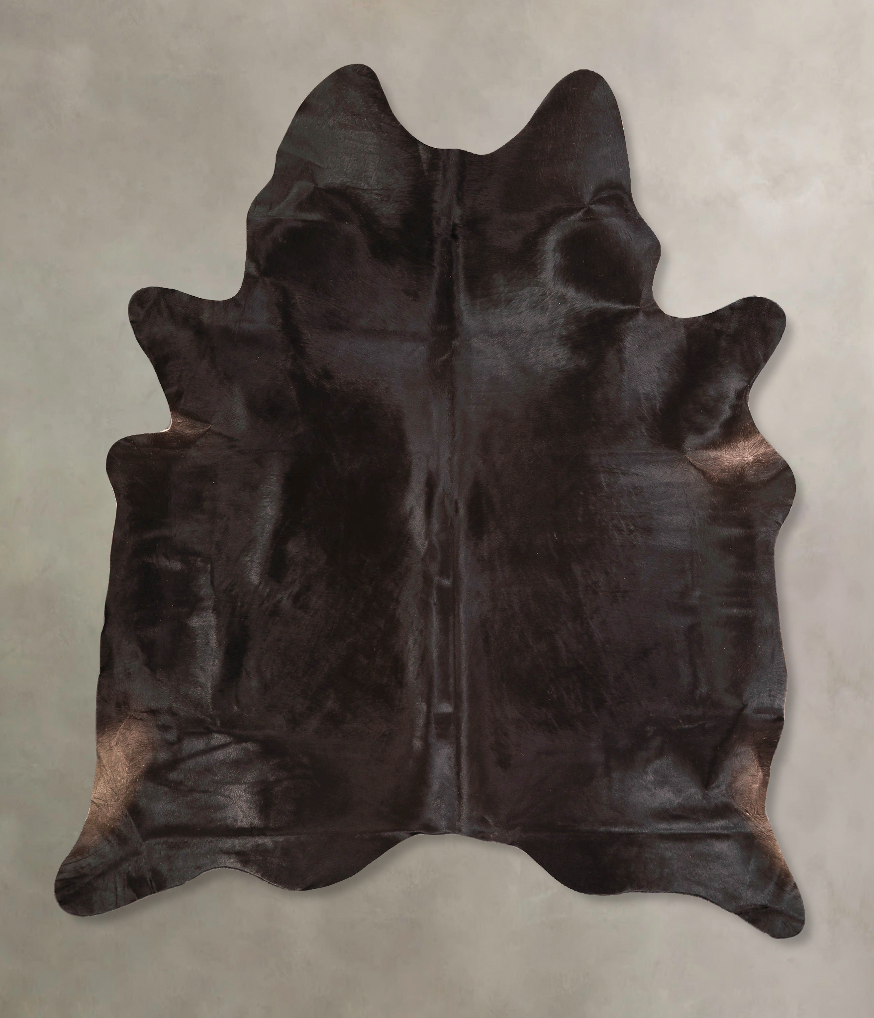 Solid Black Cowhide Rug #A45737
