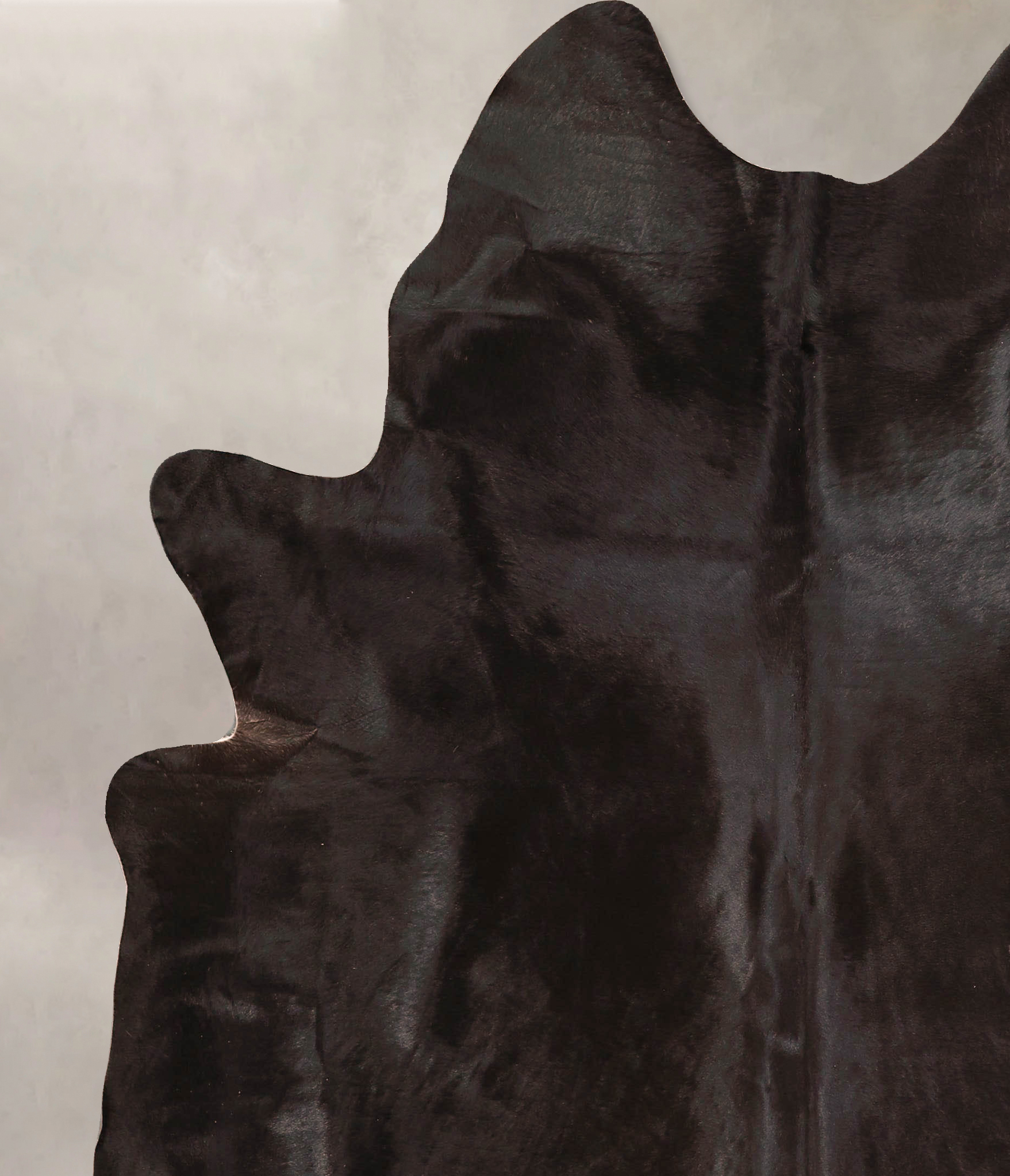 Solid Black Cowhide Rug #A45737