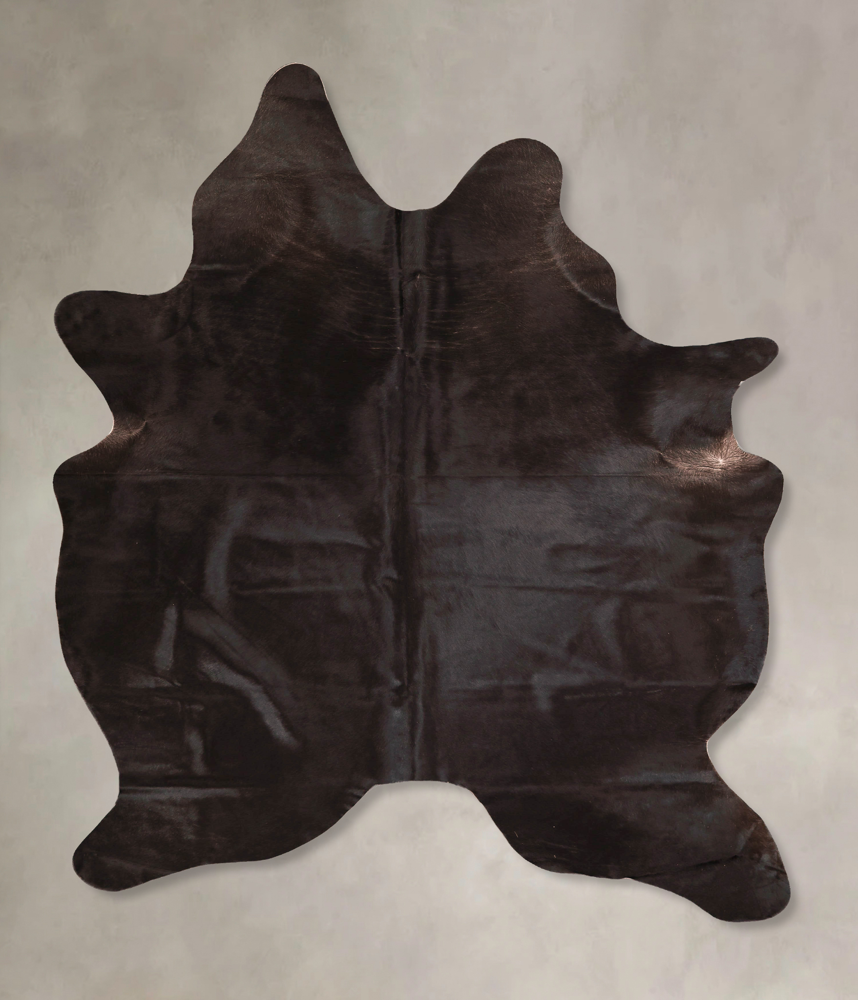 Solid Black Cowhide Rug #A45738