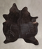Solid Black X-Large Brazilian Cowhide Rug 7'8