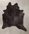 Solid Black X-Large Brazilian Cowhide Rug 7'4