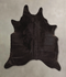 Solid Black X-Large Brazilian Cowhide Rug 7'7