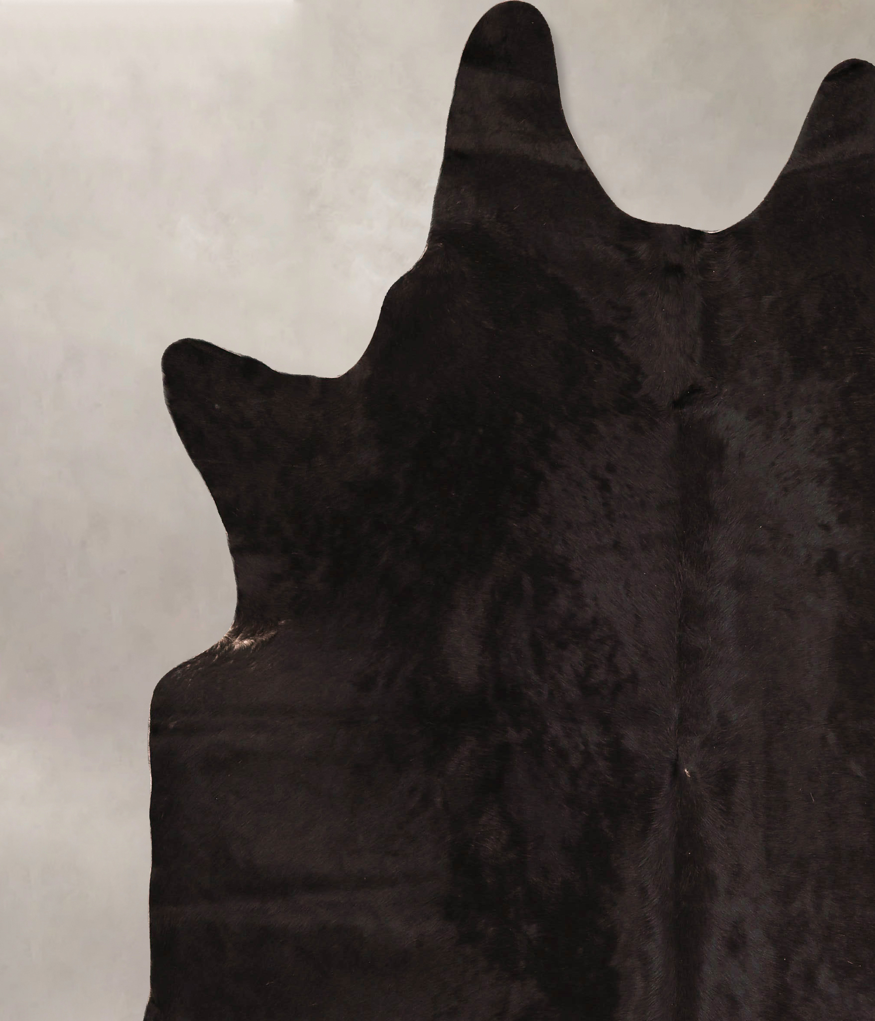 Solid Black Cowhide Rug #A45741