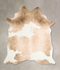 Beige and White X-Large Brazilian Cowhide Rug 7'5