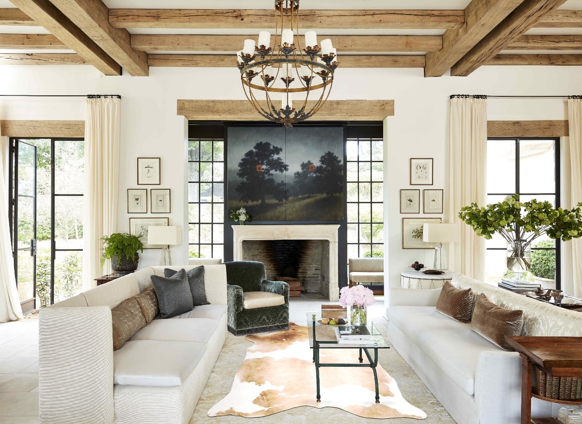 Beige and White Cowhide Rug #A45742