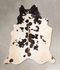Chocolate and White X-Large Brazilian Cowhide Rug 7'7