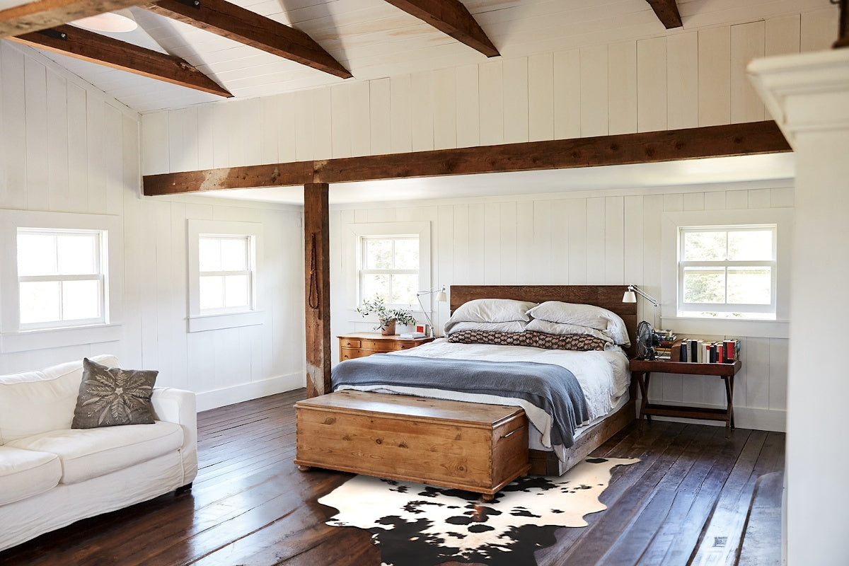 Chocolate and White Cowhide Rug #A45747
