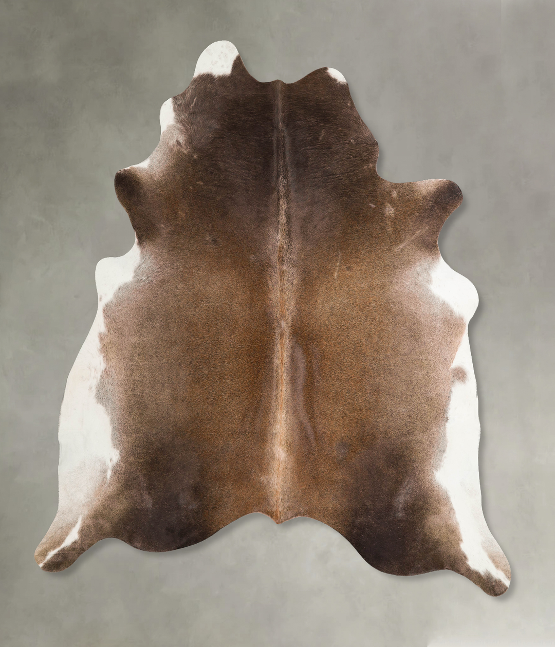 Grey with Beige XX-Large Brazilian Cowhide Rug 7'3"H x 7'0"W #A45749 b