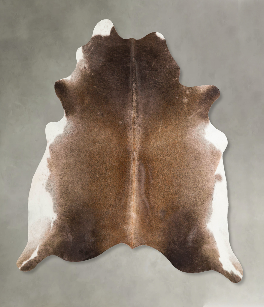 Grey with Beige XX-Large Brazilian Cowhide Rug 7'3"H x 7'0"W #A45749 by Hudson Hides