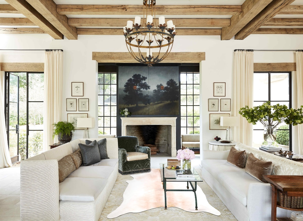 Ivory with Beige Cowhide Rug #A45750
