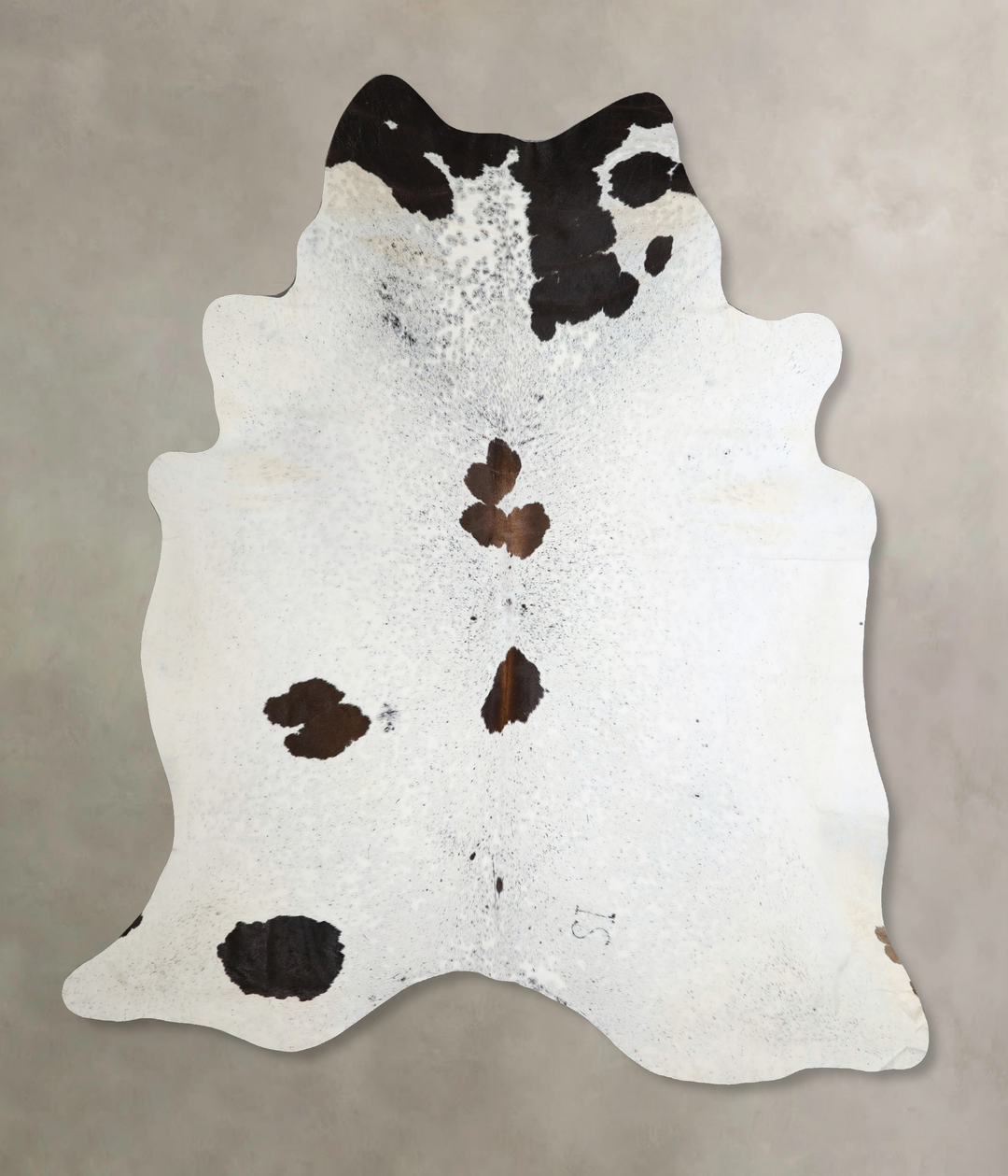 Chocolate and White XX-Large Brazilian Cowhide Rug 7'7"H x 6'10"W #A45