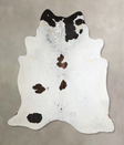 Chocolate and White XX-Large Brazilian Cowhide Rug 7'7"H x 6'10"W #A45758 by Hudson Hides