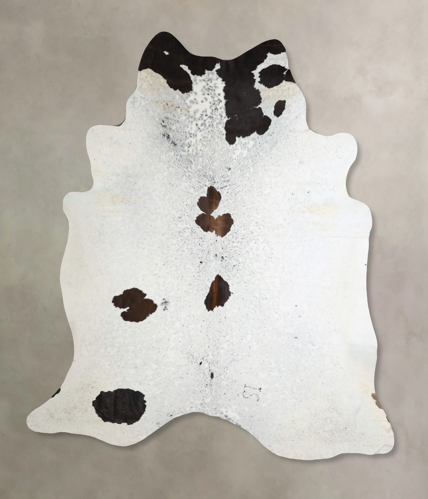 Chocolate and White XX-Large Brazilian Cowhide Rug 7'7"H x 6'10"W #A45758 by Hudson Hides
