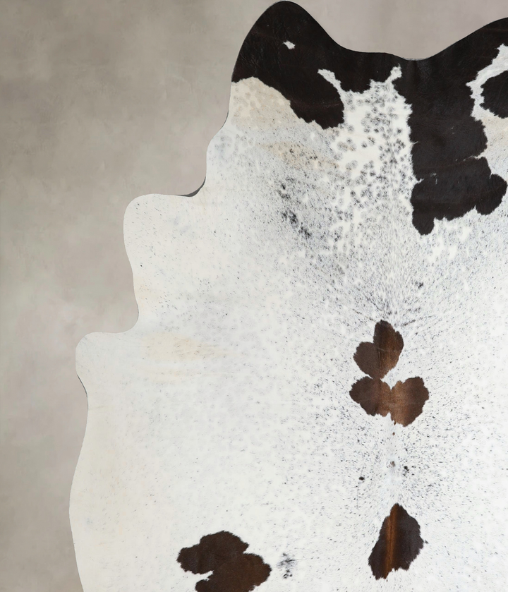 Chocolate and White XX-Large Brazilian Cowhide Rug 7'7"H x 6'10"W #A45758 by Hudson Hides