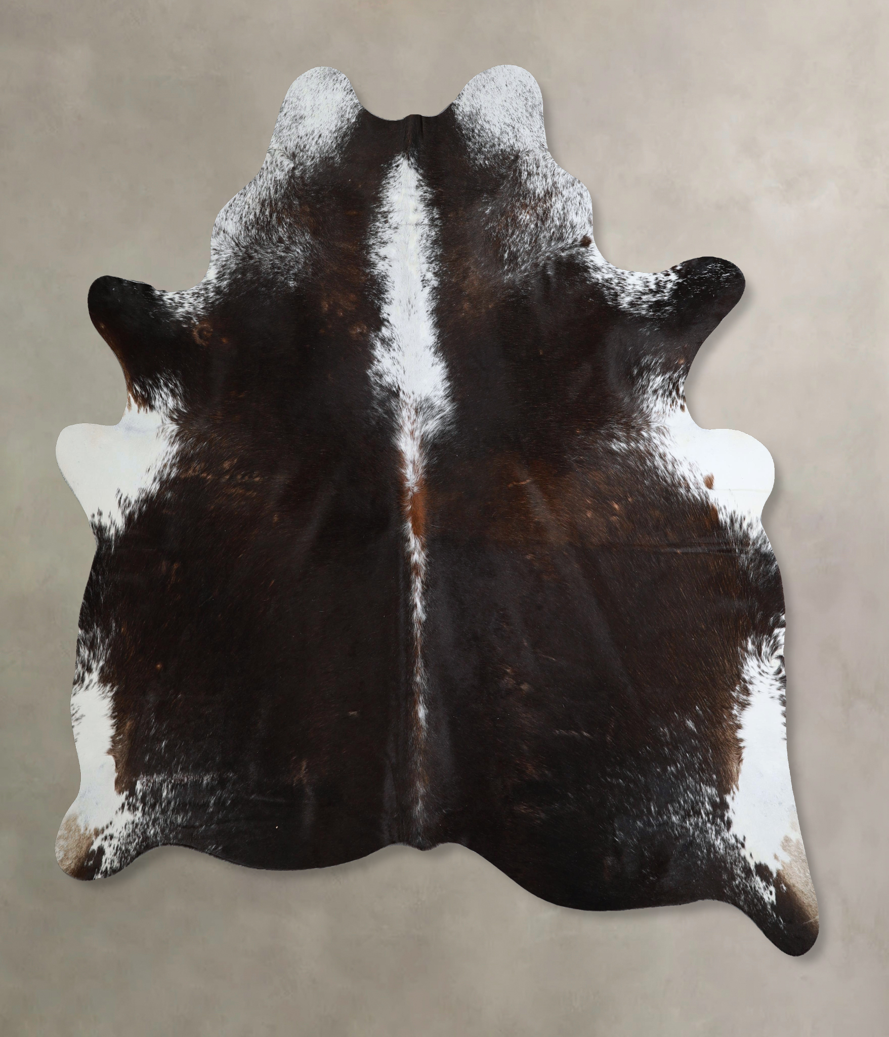Chocolate and White Cowhide Rug #A45769