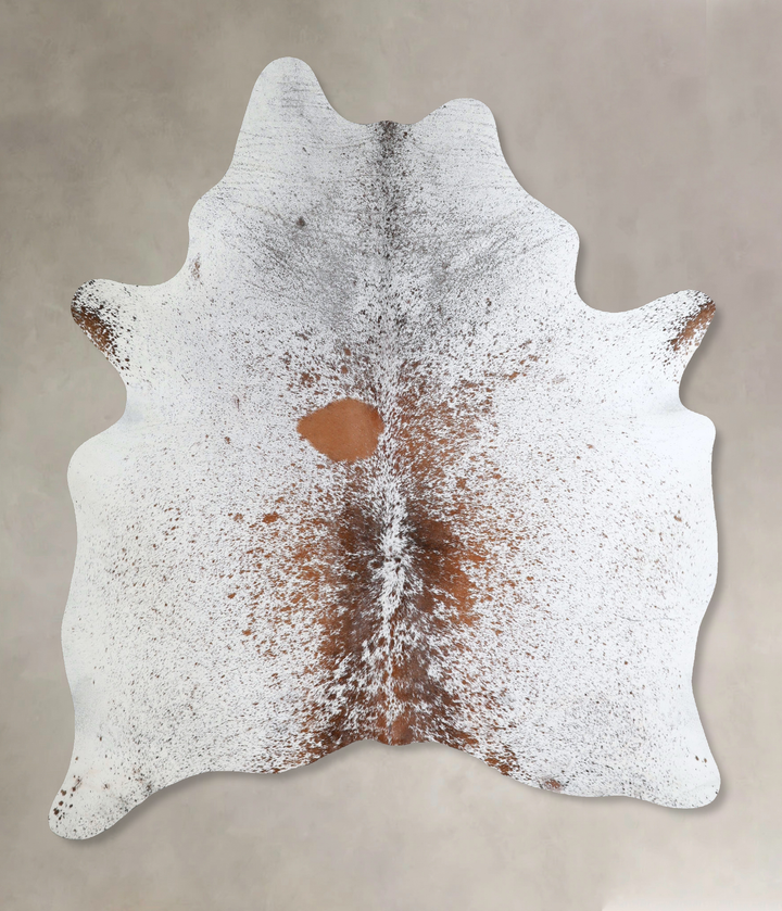 Salt and Pepper Brown Large Brazilian Cowhide Rug 6'7"H x 5'4"W #A45773 by Hudson Hides