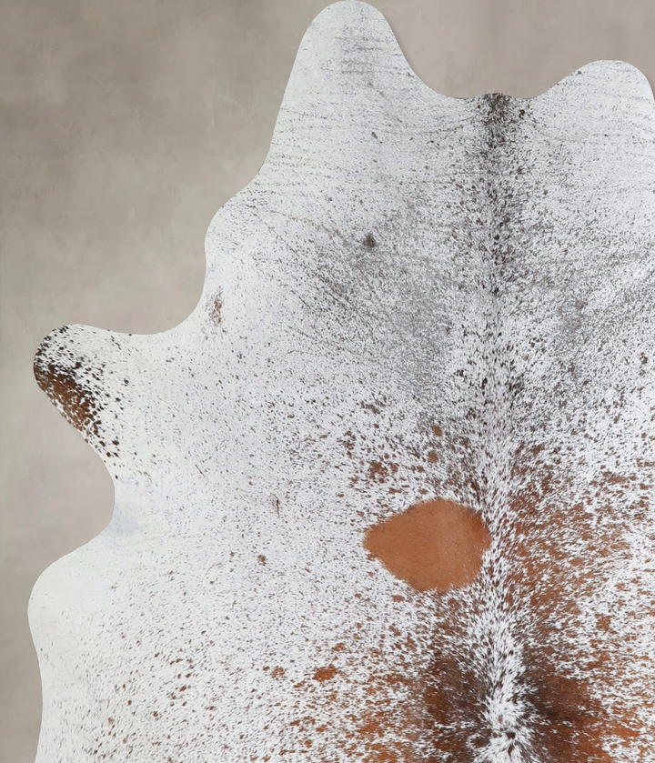 Salt and Pepper Brown Large Brazilian Cowhide Rug 6'7"H x 5'4"W #A45773 by Hudson Hides