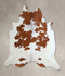 Brown and White XX-Large Brazilian Cowhide Rug 8'0