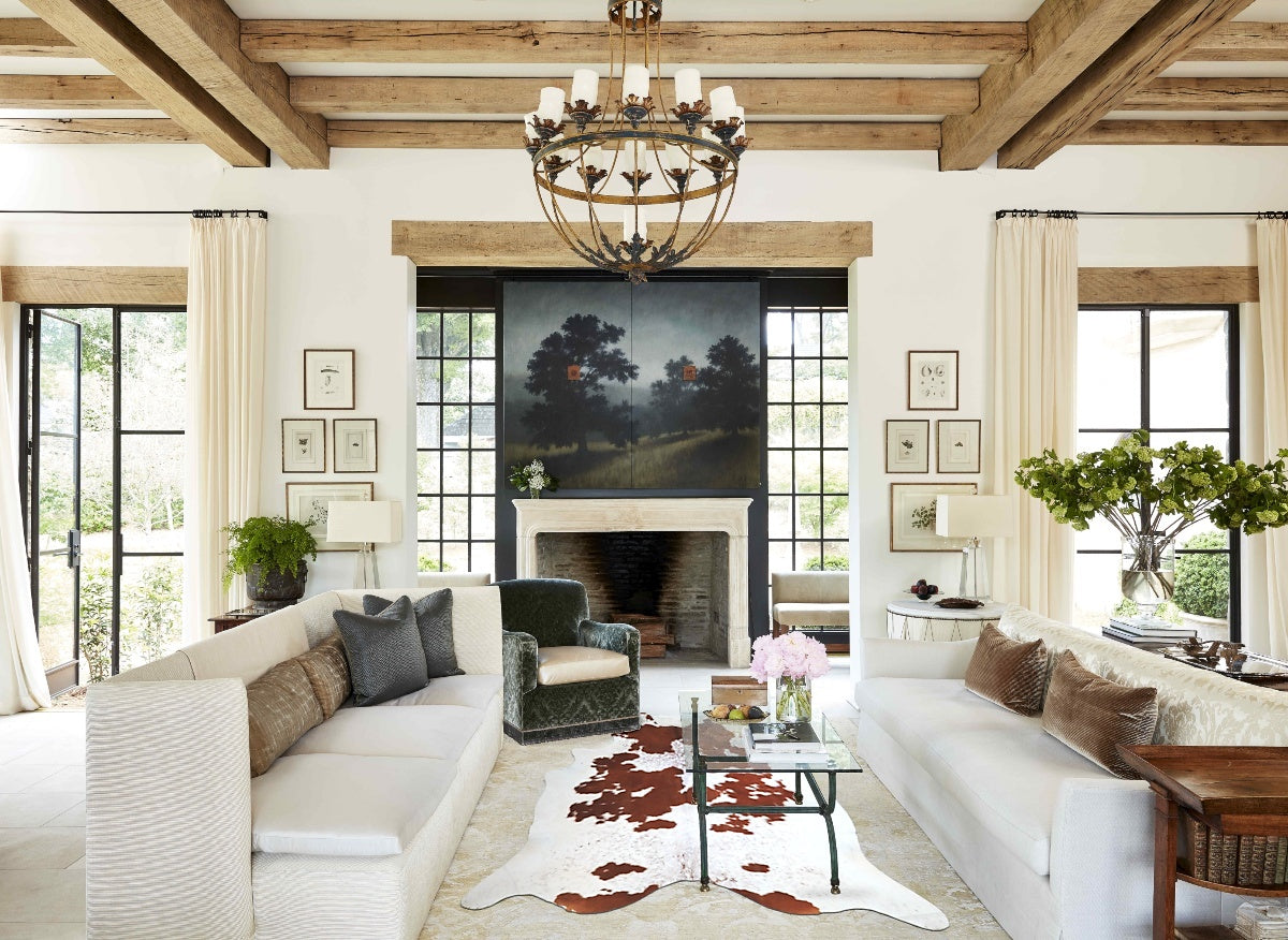 Brown and White Cowhide Rug #A45774