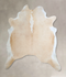 Beige and White XX-Large Brazilian Cowhide Rug 7'9