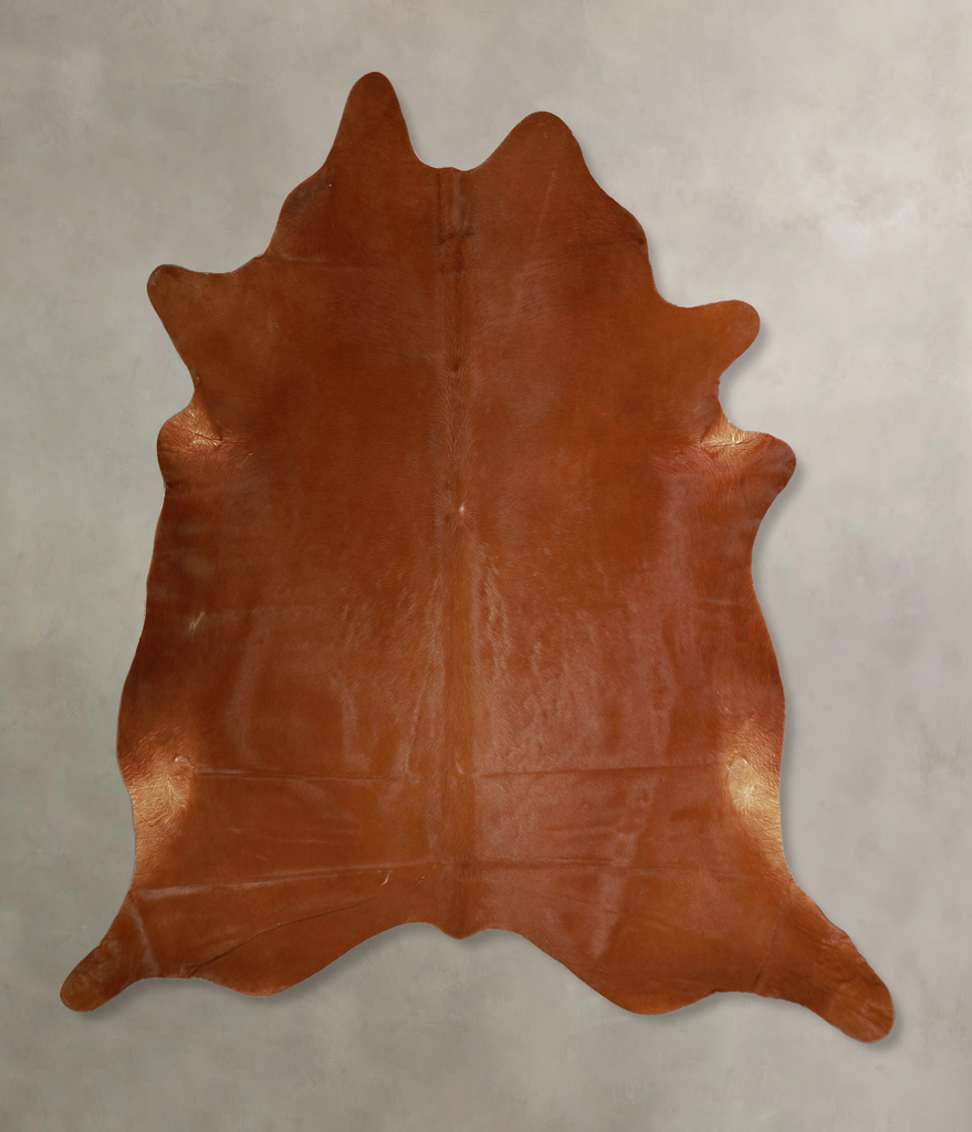 Solid Brown X-Large Brazilian Cowhide Rug 6'10"H x 6'10"W #A45778 by Hudson Hides