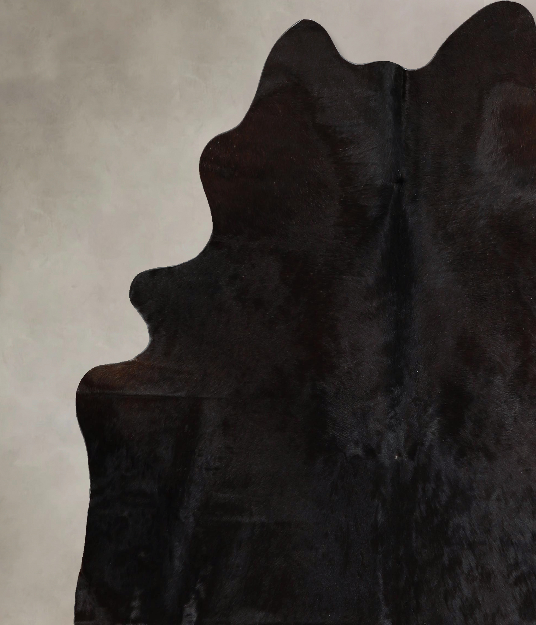 Solid Black Cowhide Rug #A45784