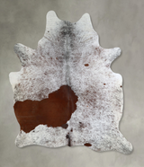 Salt and Pepper Brown X-Large Brazilian Cowhide Rug 6'11"H x 5'10"W #A45794 by Hudson Hides