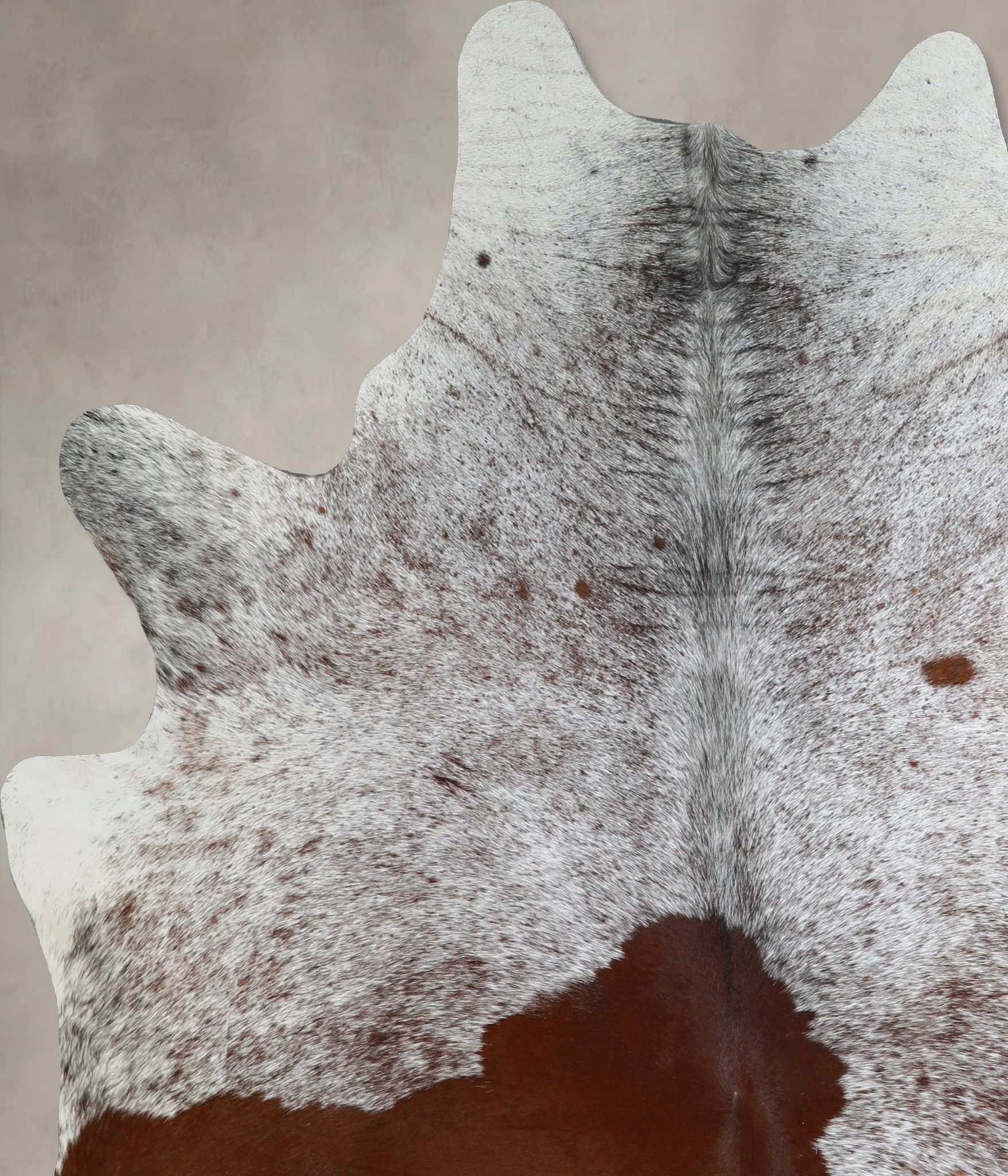 Salt and Pepper Brown Cowhide Rug #A45794