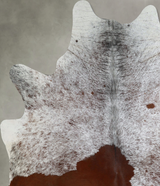 Salt and Pepper Brown X-Large Brazilian Cowhide Rug 6'11"H x 5'10"W #A45794 by Hudson Hides