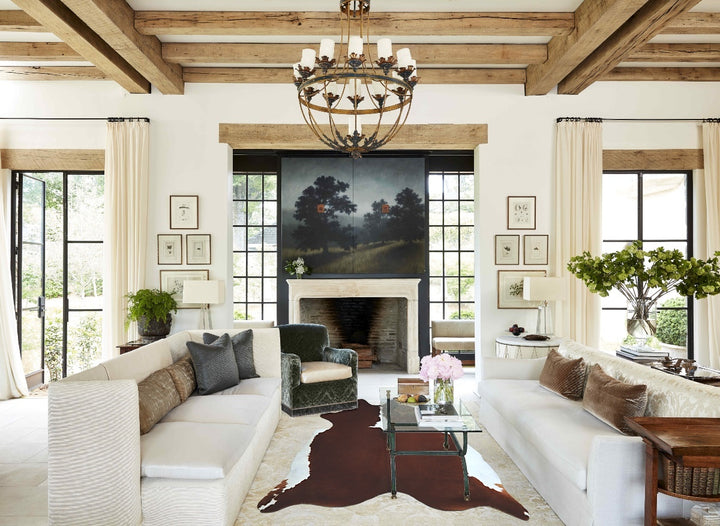 Hereford XX-Large Brazilian Cowhide Rug 7'8"H x 7'1"W #A45799 by Hudson Hides