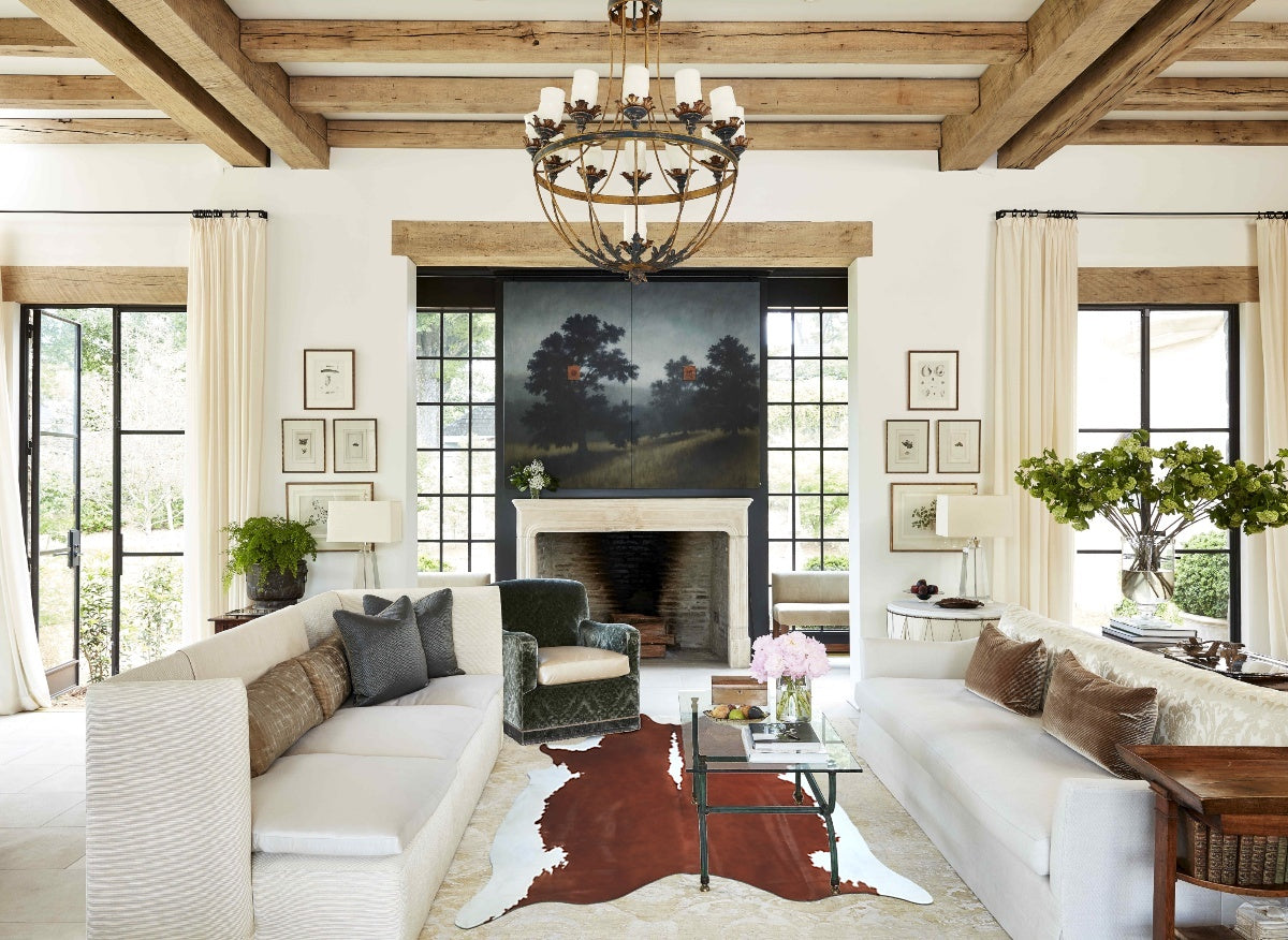 Hereford X-Large Brazilian Cowhide Rug 7'0"H x 6'6"W #A45803 by Hudson Hides