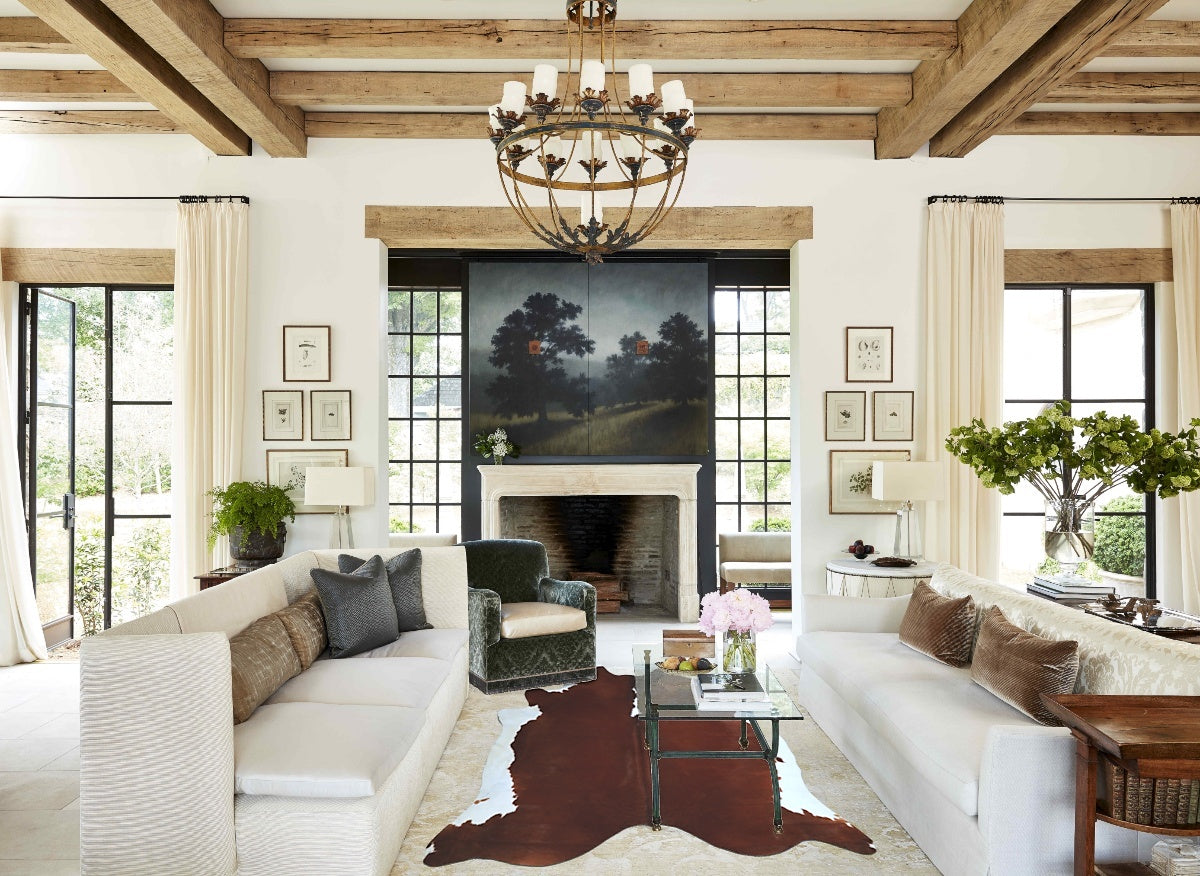 Hereford XX-Large Brazilian Cowhide Rug 7'6"H x 7'0"W #A45804 by Hudson Hides